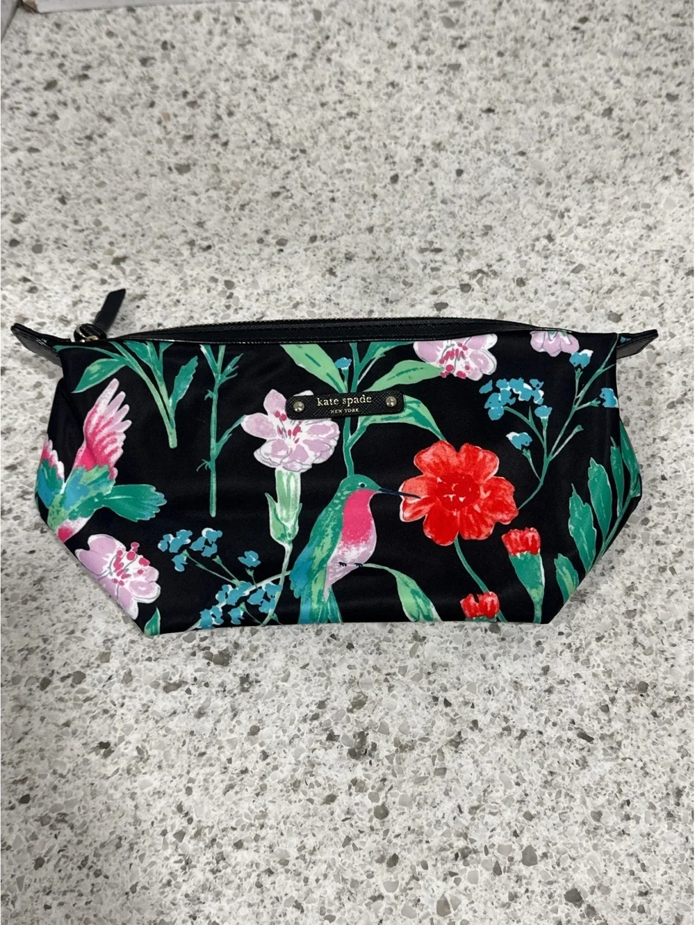 Kate Spade Wilson Road Botanical Hummingbird Cosmetic Pouch